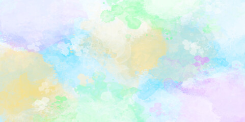  Abstract soft watercolor background and vector colorful watercolor for business card or flyer template.