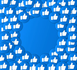 Social media react background design