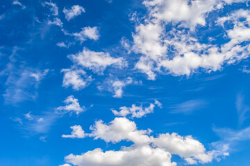 Photography on theme white cloudy sky in unclear long horizon