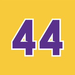 Fototapeta premium Basketball Sport Number Vector Template 44