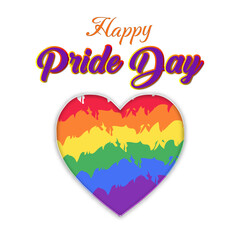 Happy Pride Day with Rainbow Flag colorful pride flag background. Lgbtq Flag Images of pride month