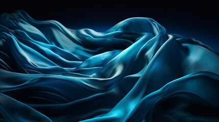 Obraz premium silk waves background. Generative AI
