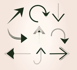 Set of arrows vector