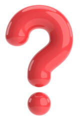 Question mark sign. 3D illustration.