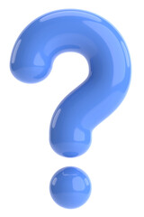 Question mark sign. 3D illustration.