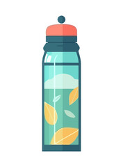 Organic drink in bottle vector illustration Generative AI