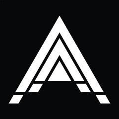 Alphabet A letter initial logo design abstract vector template
