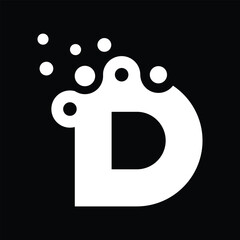Alphabet D initial letter logo abstract vector template
