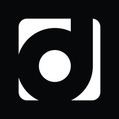 Fototapeta na wymiar Letter D logo design template element. Minimal unique modern creative trendy business initial based icon logo