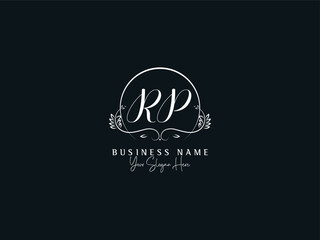 Alphabet RP r&p Feminine Business Logo, Minimal Rp pr Unique Signature Letter Logo - obrazy, fototapety, plakaty
