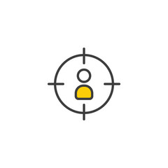 Target icon design with white background stock illustration