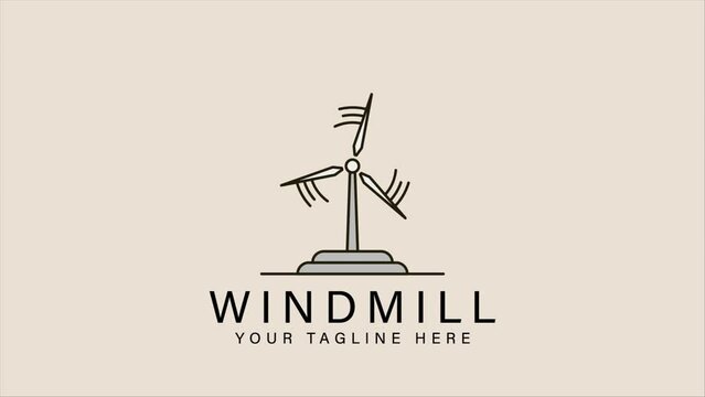 windmill animation 2d illustration design