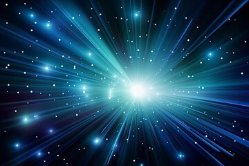 Naklejka premium Abstract light rays effect with dots and sparks