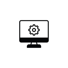Seo Management icon design with white background stock illustration