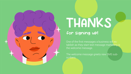 Young Man Banner Template