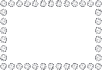ダイヤモンドの宝石のフレームイラスト