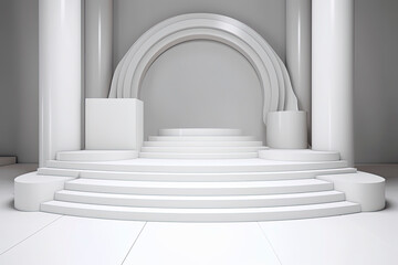 Empty fashion runway podium stage - 3d illustration