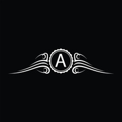 Elegant Luxury Blank Decoration Frame Badge Emblem Label Logo Design Vector