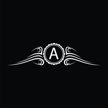 Elegant Luxury Blank Decoration Frame Badge Emblem Label Logo Design Vector