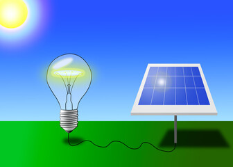 Pannelli fotovoltaici per creare energia pulita - 598504974