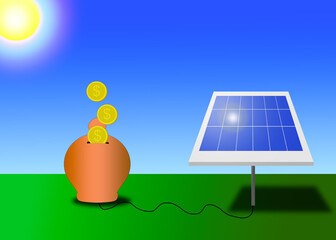 Risparmiare denaro con i pannelli fotovoltaici - 598504975