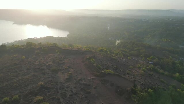 chapora fort bird eye 360d view in goa india
