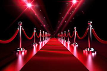 Red carpet with spotlights , Award ceremony , VIP event
