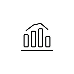 Graph icon design with white background stock illustration
