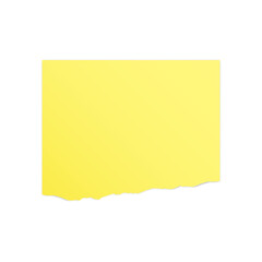 Ripped Yellow Sticky Note Vector Illustration
