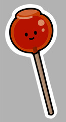 りんご飴のベクターイラスト