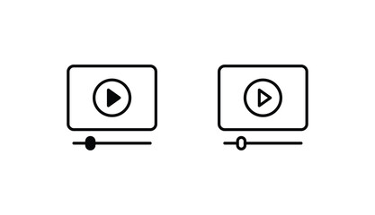 Video icon design with white background stock illustration