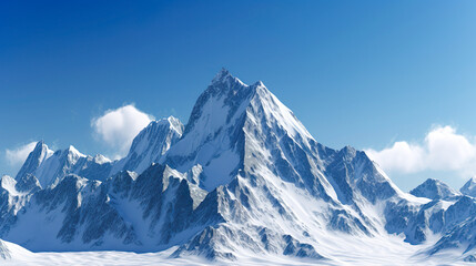 Naklejka premium 想像上の巨大な雪山 Generative AI