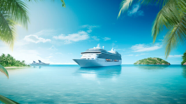 tropical paradise luxury cruise, generative ai