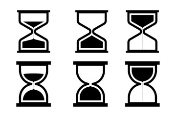 sand glass time icon sand clock sand time icon pack