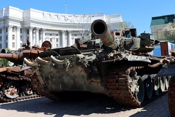 war, Kyiv, tank, russian invasion, destroyed, ukraine, military, army, gun, weapon, armored, cannon, heavy, battle, armor, 