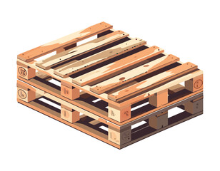 pallet timber for warehouse Generative AI