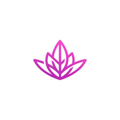 Lotus Line Flower Logo Design. Lotus Icon. Logo for Spa or meditation