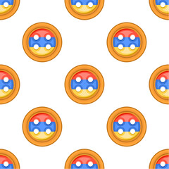 Pattern cookie with flag country Armenia in tasty biscuit