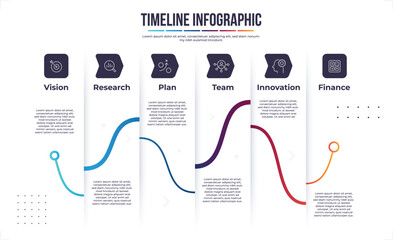 Timeline infographic template progression business concept.