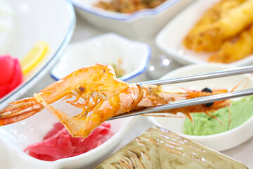 grilled shrimp on a plate