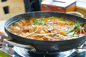 Korean food spicy fish stew