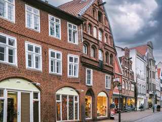 Fototapeta na wymiar Street in Luneburg, Germany