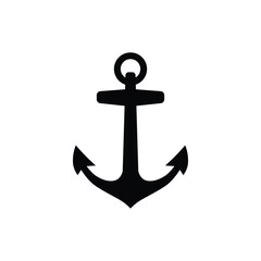 anchor silhouette black and white
