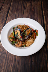 Stir Fried Instant Noodles with Seafood