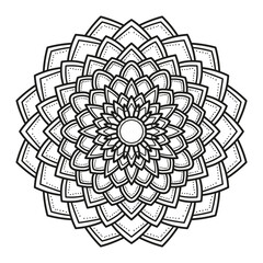black and white spiritual symbol motif