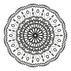 round ornamental lace isolated pattern