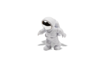 model astronaut or spaceman isolated with clipping path
