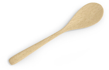 3D Render Wooden Spoon CutOut