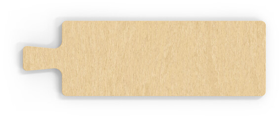 Fototapeta na wymiar 3D Render Long Wooden Cutting Board CutOut