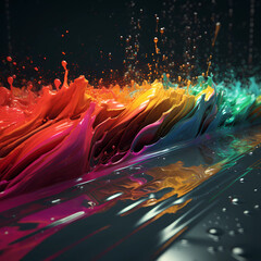 Explosion of colours in a whirlwind of colour